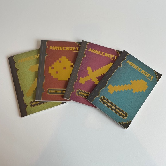 Minecraft Essential Combat Redstone Construction Handbooks Set 4 Books Paperback - Picture 1 of 9